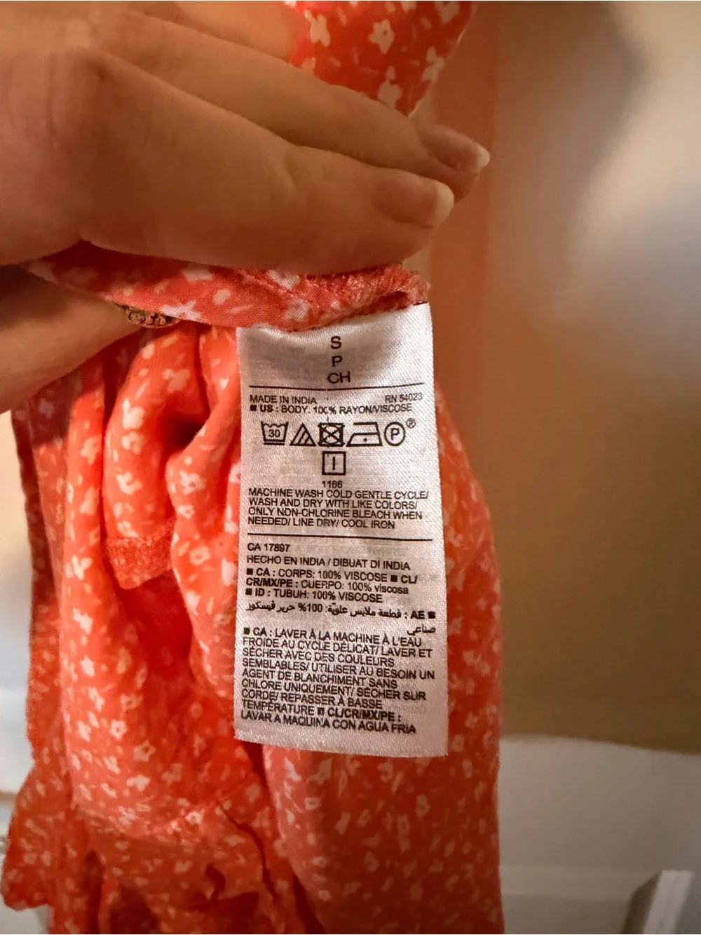 Old Navy Orange Floral Strap Romper